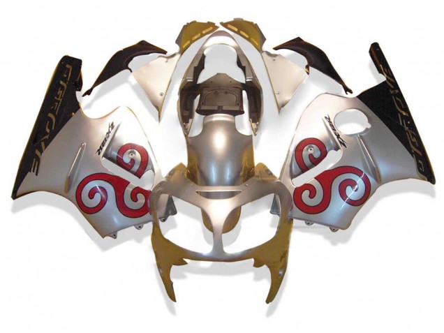 2000-2001 Kawasaki ZX12R Motorcycle Fairings - Silver Red Black Australia