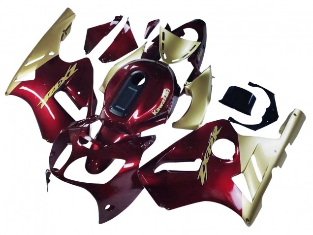 2000-2001 Kawasaki ZX12R Motorcycle Fairings - Red Gold Australia