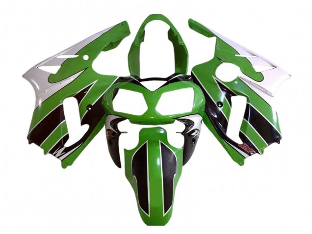 2002-2006 Kawasaki ZX12R Motorcycle Fairings - White Green Black Australia