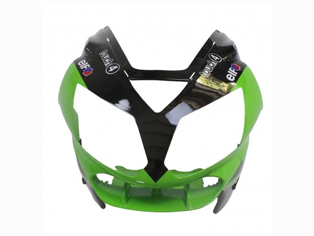 2002-2006 Kawasaki ZX12R Motorcycle Fairing - Green Glossy Black Elf Touch4 Monster Australia
