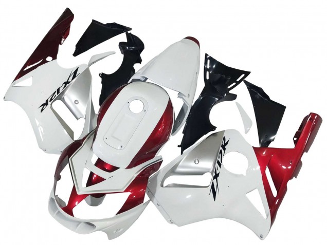 2002-2006 Kawasaki ZX12R Motorcycle Fairings - White Red Black Australia
