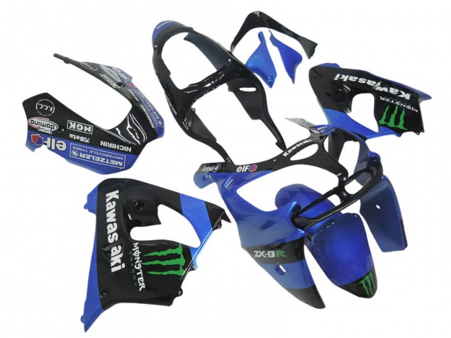 2002-2006 Kawasaki ZX12R Motorcycle Fairings - Blue Black Green White Elf Monster Australia
