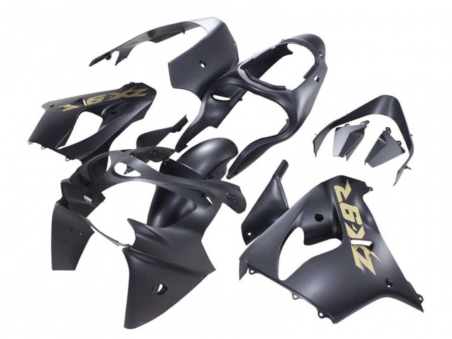 2000-2001 Kawasaki ZX9R Motorcycle Fairings - Matte Black Gold Australia