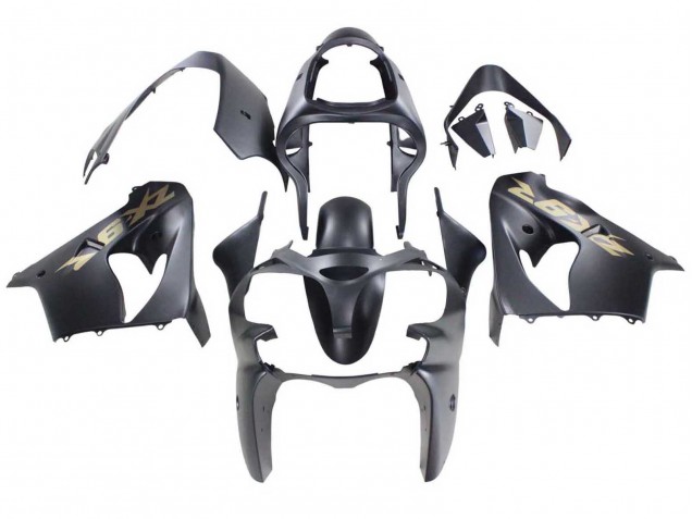 2000-2001 Kawasaki ZX9R Motorcycle Fairings - Matte Black Gold Australia