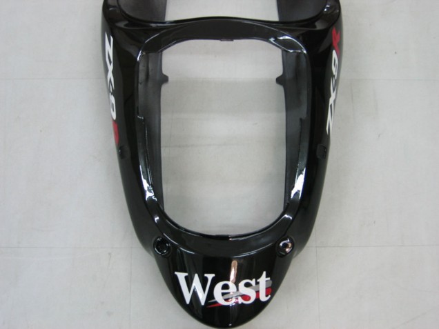 2000-2001 Kawasaki ZX9R Motorcycle Fairings - Glossy Black White West Australia