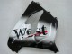 2000-2001 Kawasaki ZX9R Motorcycle Fairings - Glossy Black White West Australia
