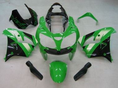 Affordable 2000-2001 Kawasaki ZX9R Motorcycle Fairings - Green Silver Black Australia