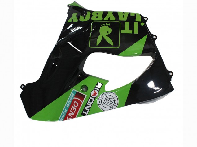 2000-2001 Kawasaki ZX9R Motorcycle Fairings - Green Black Playboy DENSO Australia