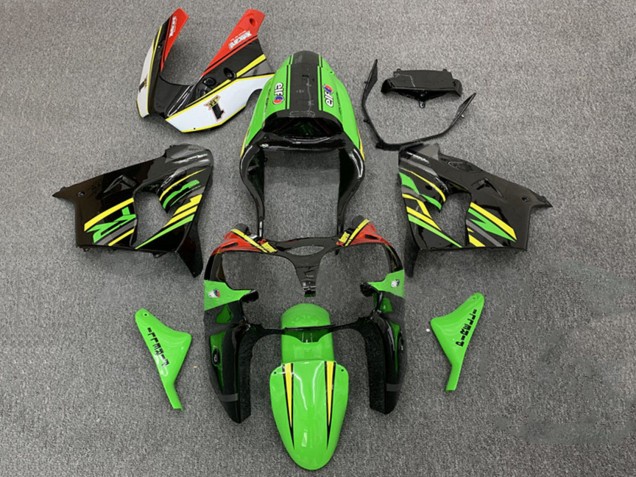 2000-2001 Kawasaki ZX9R Motorcycle Fairings - Green Orange Black Australia