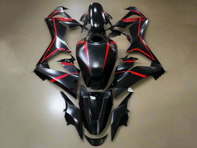 2019-2020 Honda CBR650R Motorcycle Fairings - Glossy Black Red Stripe Australia