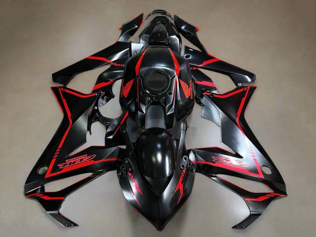 2021-2023 Honda CBR650R Motorcycle Fairings - Glossy Black Red Stripe Australia