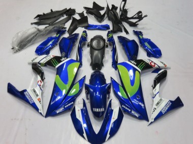 Affordable 2015-2018 Yamaha YZF R3/R25 Motorcycle Fairings - Blue White Black Green Monster Australia
