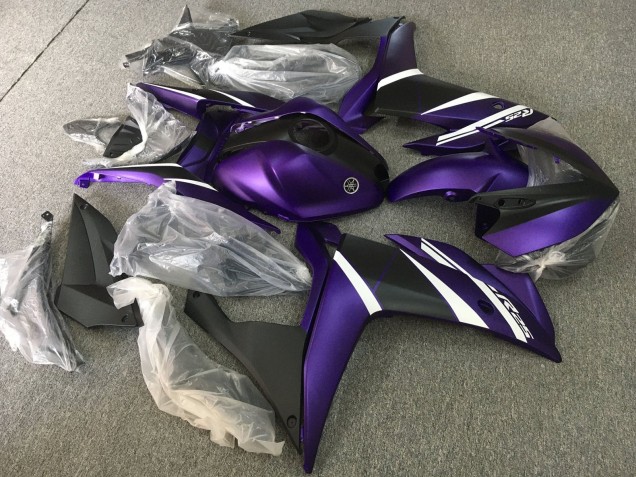 2015-2018 Yamaha YZF R3/R25 Motorcycle Fairings - White Purple Matte Black Australia