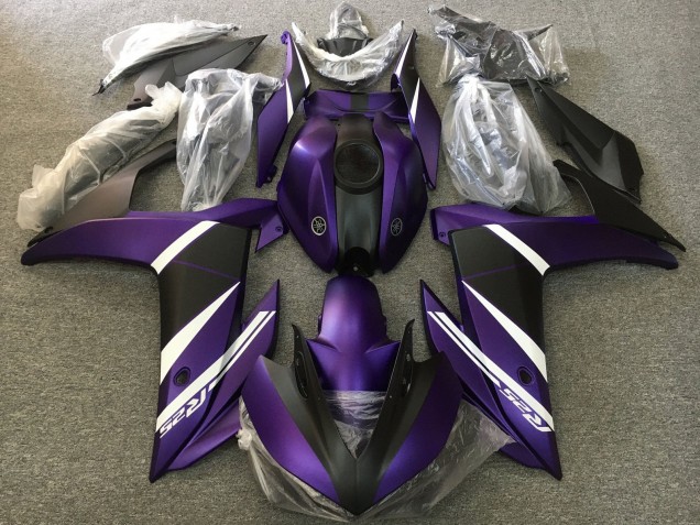 2015-2018 Yamaha YZF R3/R25 Motorcycle Fairings - White Purple Matte Black Australia