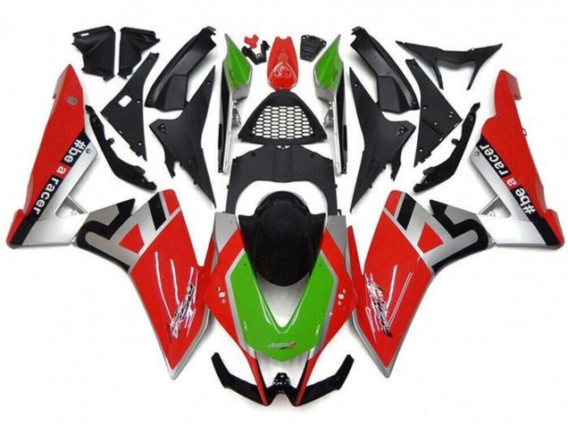 2009-2015 Aprilia RSV4 1000 Motorcycle Fairings - Red Silver Green Black Australia