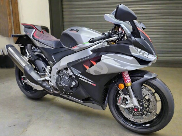 2021-2024 Aprilia RSV4 1100 Motorcycle Fairings - Glossy Silver Matte Black Australia