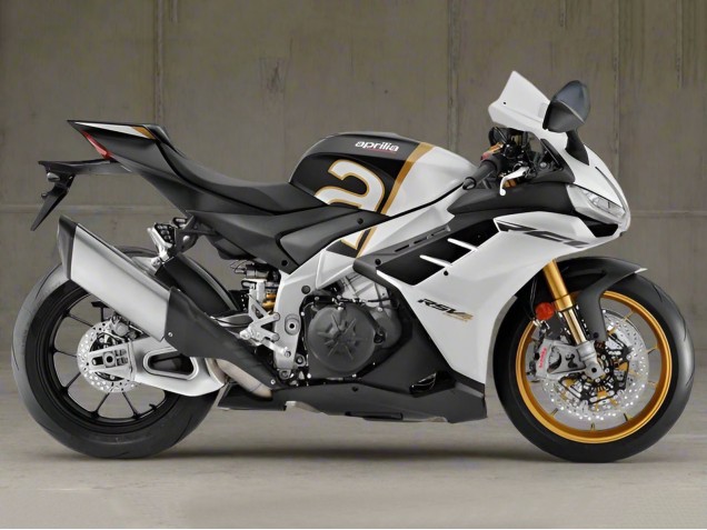 2021-2024 Aprilia RSV4 1100 Motorcycle Fairings - White Black Gold Australia