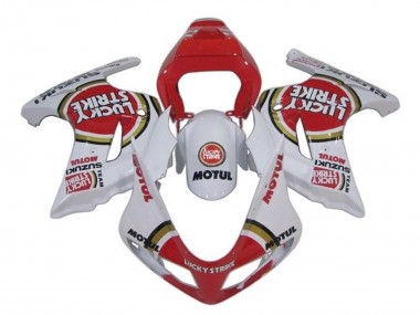 Affordable 2003-2013 Suzuki SV650 Motorcycle Fairings - White Red Lucky Strike Australia