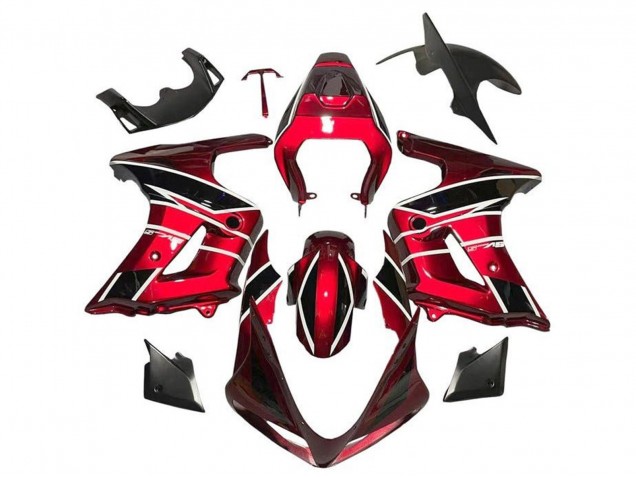 2003-2013 Suzuki SV650 Motorcycle Fairings - Red Black White Stripe Australia