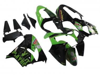 Affordable 2002-2003 Kawasaki ZX9R Motorcycle Fairings - Green Black Playboy Australia