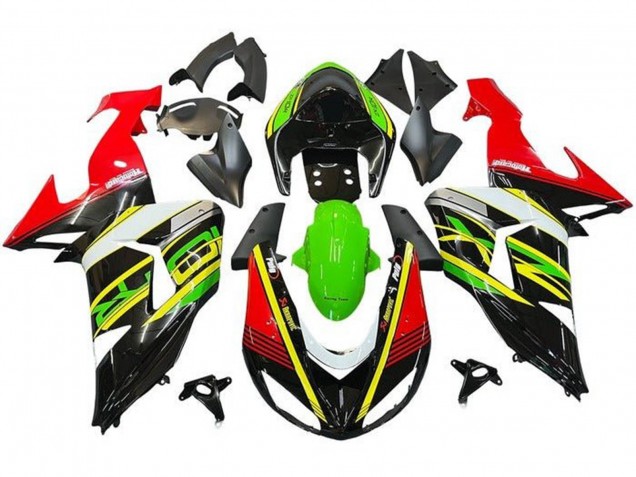 2006-2007 Kawasaki ZX10R Motorcycle Fairings - Red Green Yellow Black Australia