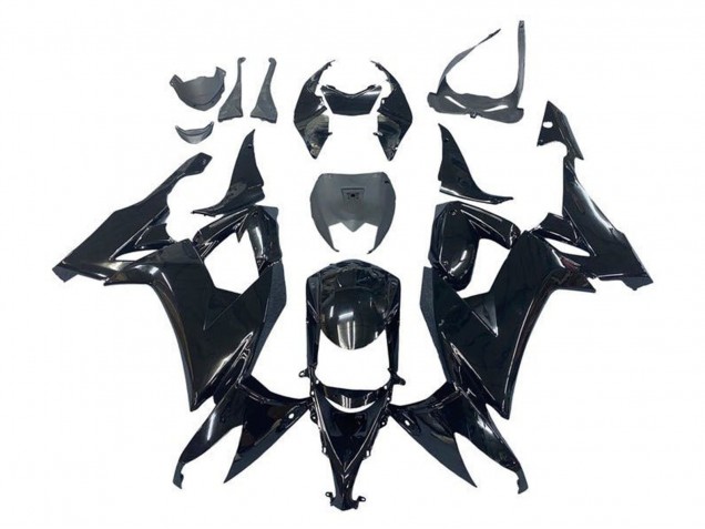 2008-2010 Kawasaki ZX10R Motorcycle Fairings - Glossy Black Australia