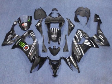 Affordable 2008-2010 Kawasaki ZX10R Motorcycle Fairings - Black White Green Monster Australia
