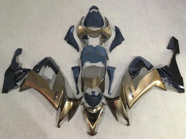 2008-2010 Kawasaki ZX10R Motorcycle Fairings - Dark Gold Black Australia
