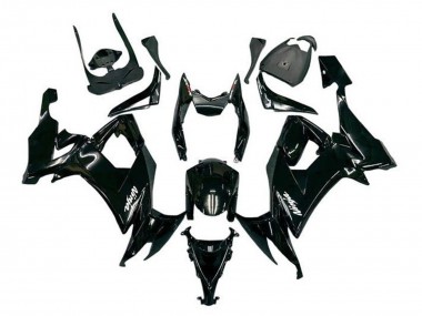 Affordable 2008-2010 Kawasaki ZX10R Motorcycle Fairings - Glossy Black White Decal Australia