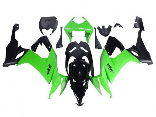 2008-2010 Kawasaki ZX10R Motorcycle Fairings - Green Black Australia
