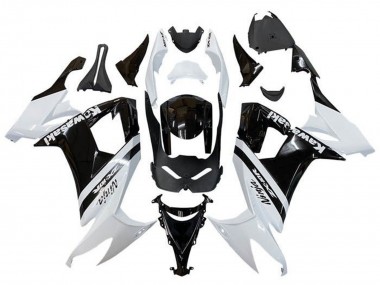 Affordable 2008-2010 Kawasaki ZX10R Motorcycle Fairings - White Glossy Black Stripe Australia