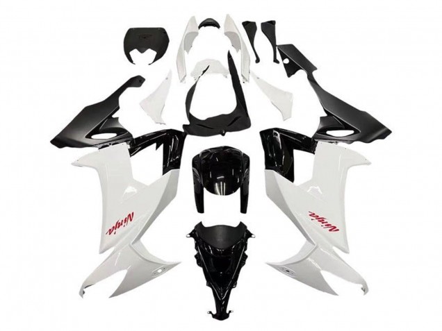 2008-2010 Kawasaki ZX10R Motorcycle Fairings - White Black Red Decal Australia