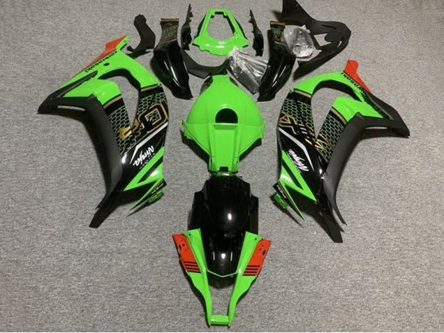2011-2015 Kawasaki ZX10R Motorcycle Fairings - Green Black Red Honeycomb Australia