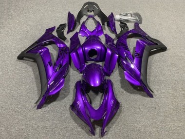 Affordable 2011-2015 Kawasaki ZX10R Motorcycle Fairings - Purple Matte Black Australia