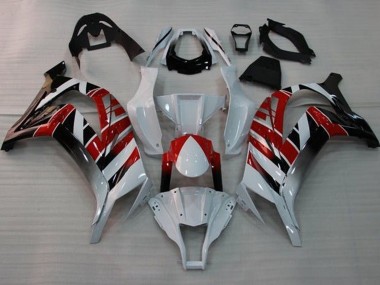 Affordable 2011-2015 Kawasaki ZX10R Motorcycle Fairings - White Red Black Stripe Australia