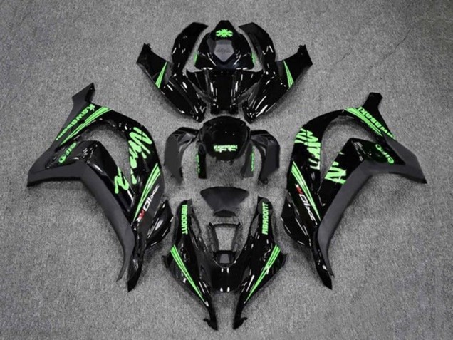 2016-2020 Kawasaki ZX10R Motorcycle Fairings - Glossy Black Green Australia