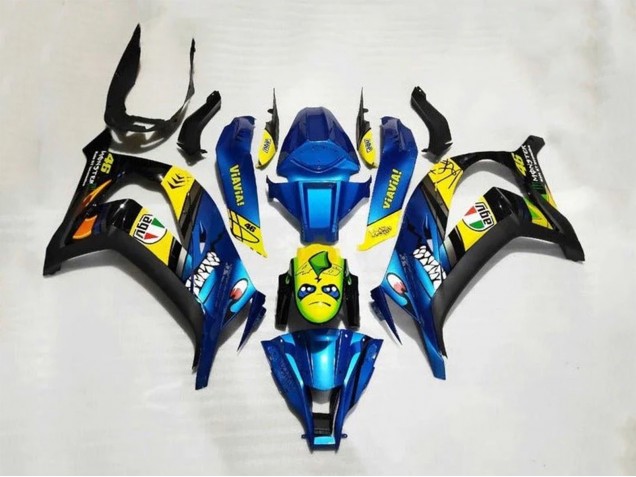 2016-2020 Kawasaki ZX10R Motorcycle Fairings - Blue Yellow Shark Australia