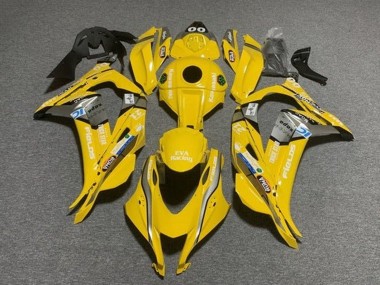 Affordable 2016-2020 Kawasaki ZX10R Motorcycle Fairings - Yellow Blue White Trick Star Eva Racing Australia