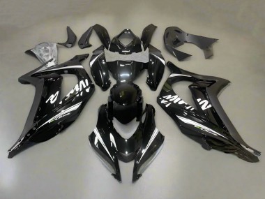 Affordable 2016-2020 Kawasaki ZX10R Motorcycle Fairings - Glossy Black White Stripe Australia