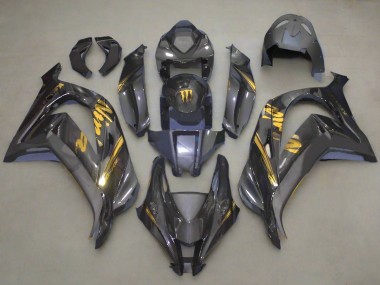 Affordable 2016-2020 Kawasaki ZX10R Motorcycle Fairings - Faux Carbon Fiber Gold Australia