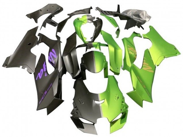 2021-2025 Kawasaki ZX10R Motorcycle Fairings - Matte Black Matte Green Split Australia