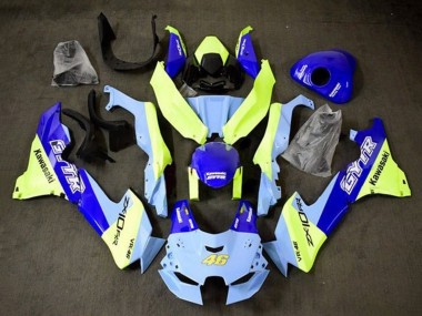 Affordable 2021-2025 Kawasaki ZX10R Motorcycle Fairings - Blue Yellow GYTR 46 Australia