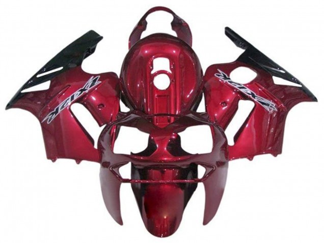 2000-2001 Kawasaki ZX12R Motorcycle Fairings - Candy Red Black White Australia