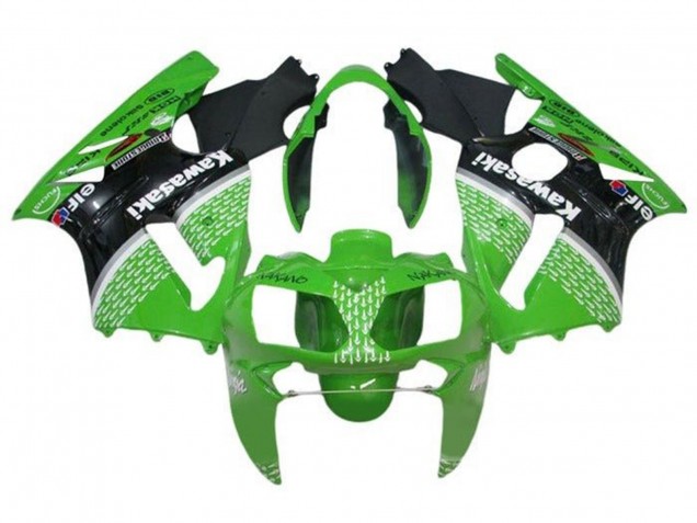 2000-2001 Kawasaki ZX12R Motorcycle Fairings - Green Black White Elf Australia