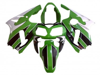 Affordable 2000-2001 Kawasaki ZX12R Motorcycle Fairings - White Green Black Stripe Australia