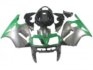 Affordable 2000-2001 Kawasaki ZX12R Motorcycle Fairings - Silver Green Black Australia
