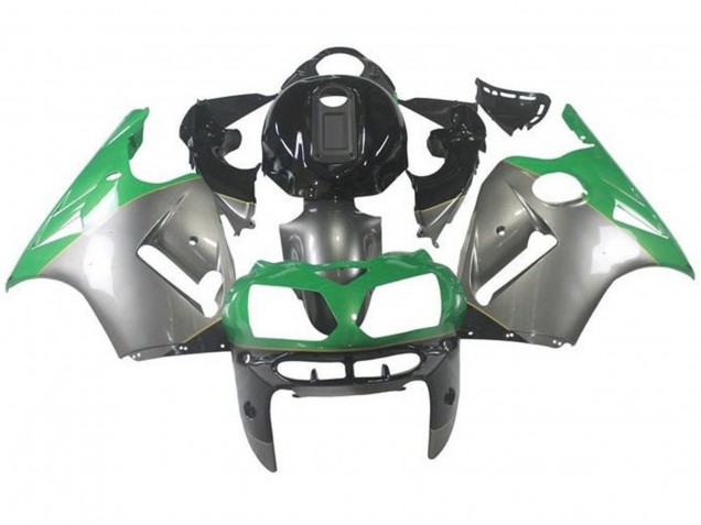 2000-2001 Kawasaki ZX12R Motorcycle Fairings - Silver Green Black Australia