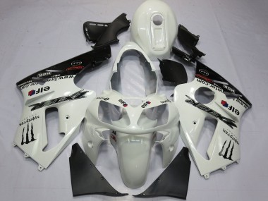 Affordable 2000-2001 Kawasaki ZX12R Motorcycle Fairings - Pearl White Black Elf Monster Energy Australia