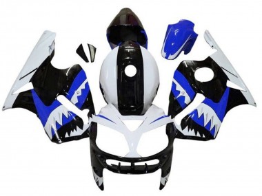 Affordable 2000-2001 Kawasaki ZX12R Motorcycle Fairings - White Black Blue Shark Australia