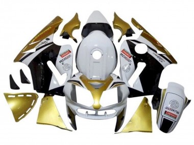 Affordable 2000-2001 Kawasaki ZX12R Motorcycle Fairings - White Gold Black Australia